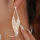 Женские сережки Вечерняя бижутерия в стразах jewelry Серебристые - изображение 1