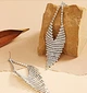 Женские сережки Вечерняя бижутерия в стразах jewelry Серебристые - изображение 3