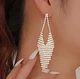 Женские сережки Вечерняя бижутерия в стразах jewelry Серебристые - изображение 5