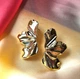 Женские сережки "Золотистый цветок" jewelry - изображение 2