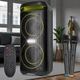 Колонка караоке аккумуляторная ZXX 30 Вт Bluetooth USB microSD AUX FM TWS RGB подсветка 2х6" портативная акустическая система с 2 беспроводными микрофонами и пультом Черная (О755-XXZ) - изображение 1
