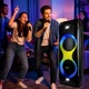 Колонка караоке ZXX 2x10" Bluetooth FM RGB LED 100 Вт с 2 микрофонами, пультом, AUX USB TF TWS Черная (О855-XXZ) - изображение 4