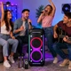 Караоке колонка ZXX 100W 2х10" Bluetooth TWS с 2 радиомикрофонами, FM-радио, USB/TF, LED подсветкой, пультом ДУ (ОІ56-XXZ) - изображение 3