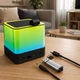 Портативная акустическая система Bluetooth для караоке и вечеринок с 2 микрофонами, RGB колонка USB TF AUX FM Черная (8ІK) - изображение 3