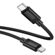 Дата кабель Hoco X122 Benefit Type-C to Type-C 60W (1m) Black - изображение 3