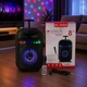 Портативная Bluetooth колонка для караоке с микрофоном FM радио USB TF LED подсветка аккумулятор 1200 мАч (Z9A-LB) - изображение 4