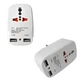 Мережевий трійник Travel Adaptor SL-188 з USB адаптер для розетки перехідник з USB мережевий розгалужувач - зображення 3