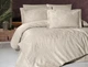 Комплект постельного белья First Choice Jacquard Satin Herra, Cappuccino, JS-29, Євро, 240x260 см, Капучино - изображение 1