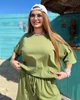 Женский костюм повседневный оливковый 50-52 р2333.065 - изображение 6