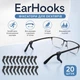 Силіконові завушники для фіксації окулярів EarHooks, 20 штук, чорні - зображення 1