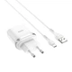 Сетевое зарядное устройство с кабелем HOCO C12Q Smart QC3.0 charger set(Micro) 18W White - изображение 1