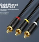 Кабель-переходник JH Z131C HDMI–3xRCA 1080p 1 м черный - изображение 4