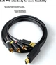 Кабель-переходник JH Z131C HDMI–3xRCA 1080p 1 м черный - изображение 5