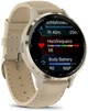 Смарт-годинник GARMIN Venu 3S Soft Gold S. Steel Bezel w. French Gray Case and Leather Band (010-02785-55) - изображение 3