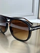Сонцезахисні окуляри Tom Ford FT1022 Rosco гавана авіатор черепахові, коричнева градієнт-лінза, подвійний міст - зображення 3