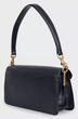 Жіноча сумка Coach Tabby Shoulder Bag Чорна Шкіра Канвас Кросбоді Багет - зображення 2