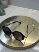 Солнцезащитные очки Versace MOD 4395 534587 - большие черные с золотом, линза Grey, орнамент Greca, женские, - изображение 6