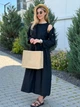 Жіночий літній комплект (сукня міді+жакет) Uaclothes 52-54 Чорний (like38616-190501396) - зображення 3