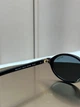 Солнцезащитные очки Miu Miu SMU 04Z - F черные овальные узкие ацетатные, серая линза, женские, - изображение 6