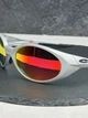 Сонцезахисні окуляри Oakley Eye Jacket Redux OO9438 срібні овальні з лінзою Prizm Ruby, дзеркальні, чоловічі, - зображення 3