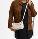 Жіноча сумка Coach Teri Shoulder Bag Signature Canvas Light Khaki Кросбоді Багет Біла - зображення 6