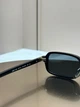 Сонцезахисні окуляри Miu Miu SMU 11ZS чорні прямокутні вузькі ацетатні, сіра лінза, жіночі, - зображення 6