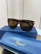 Сонцезахисні окуляри Chopard SCH359V черепахові прямокутні з золотом, коричнева лінза, подвійний міст, чоловічі, - зображення 9