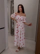 Платье миди из муслина в сердце малинового цвета 38562 S-L - изображение 1