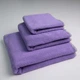 Набор махровых полотенец двусторонних Лаванда 3шт GM Textile 40х70см, 50х90см, 70х140см 400г/м2 (Лавандовый Серый) - изображение 1