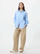 Рубашка хлопковая оверсайз женская Uniqlo 200584485 XL Голубая (1159864513) - изображение 2