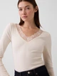 Лонгслів довгий жіночий Gap 187605977 XL Молочний (1159864669) - зображення 4