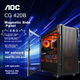 Корпус AOC CG420B чорного кольору для ігрового та офісного настільного комп'ютера з боковим видом, підтримує материнські плати ATX, сумісний з водяним охолодженням 360 мм, 10 позицій для вентиляторів, 7 слотів PCI, сумісний з відеокартами серій 50-80. - изображение 5