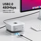 Сумісний з док-станцією розширення Hagibis для Macmini M4, корпус для жорсткого диска, розширення жорсткого диска USB4, інтерфейс Thunderbolt 4/5 для міні-ПК 40 Гбіт/с, настільна підставка - зображення 6