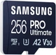 Карта пам'яті Samsung PRO Ultimate microSDXC 256GB UHS-I U3 V30 A2 + SD адаптер (MB-MY256SA/WW) - изображение 5