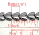 Бусина Finding Гематит cердце Чёрный 8 mm x 8 mm 1 мм - изображение 2