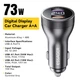 Автомобільний зарядний пристрій Essager(ES-CC18) 73W з дисплеєм / Black / Car Charger USB-A + USB-A - зображення 2