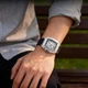 Водостійкий кварцовий годинник з календарем TanetWatch, чорний - зображення 3