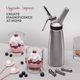 Сифон для вершків Cream Whipper 1000 мл з балончиками сріблястий - зображення 5