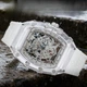 Водостійкий кварцовий годинник з календарем TanetWatch, білий - зображення 5