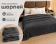 Плед-покривало Koloco королівський шарпей 1-152 смужка 5 см 200х230 графіт - зображення 1