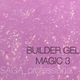 Гель для нарощування нігтів SAGA Magic Builder Gel 03 рожевий з кольоровими пластівцями 15 мл - изображение 3