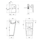 Комплект Qtap Tern 440×380 White: напольная раковина моноблок + смеситель Nando Chrome + донный клапан PU02O + сифон - изображение 3