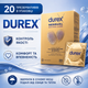 Презервативи DUREX Sensual Regular Fit Extra Lube 20 ШТ гладкі латексні з додатковою змазкою для комфорту - зображення 5