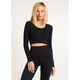 Лонгслів жіночий GIULIA CROP TOP l/xl, чорний - зображення 1