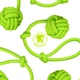 Іграшка для Собак із Шнура М'яч з ручкою плетений Barksi Салатовий 27 см (3105) - зображення 4