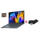 Ультрабук Б-клас Asus ZenBook UX425QA / 14" (1920x1080) IPS / AMD Ryzen 7 5800H (8 (16) ядер по 3.2 - 4.4 GHz) / 16 GB DDR4 / 512 GB SSD NVMe / AMD Radeon RX Vega 8 Graphics / WebCam / Win 11 Home б/в + Подарунок Флеш-накопичувач Kingston 64 ГБ - зображення 1