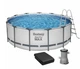 Каркасный бассейн Bestway 5618w Steel Pro 396×122 см Фильтр и ручной слив воды Большой летний для дачи - изображение 5