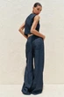 Штани з льону із завищеною талією Zara 8131/979 - L - изображение 5