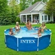 Бассейн каркасный Intex 28200-3в1 синий круглый из ПВХ и стали на 4485 л с подстилкой и тентом 305 х 76 см (9-163-28200-3) - изображение 6