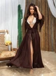 Женская длинная пляжная туника Long из шифона коричневая (шоколад) 42-50 (S-XXL) - изображение 3